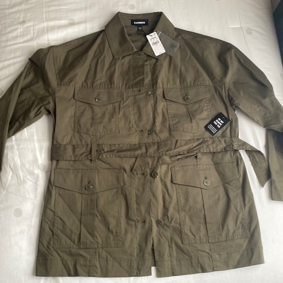 EXPRESS Belted Cargo Jacket Size S -NWT - Picture 6 of 10